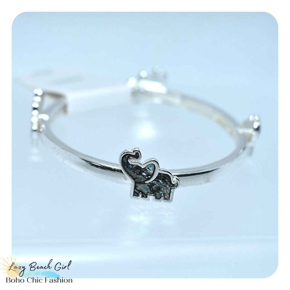 Silver Elephant Charm Bracelet